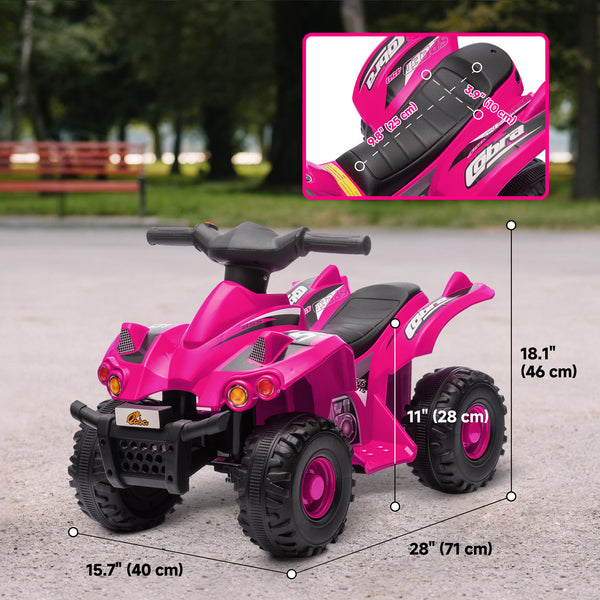 6V mountain bike with music, pink