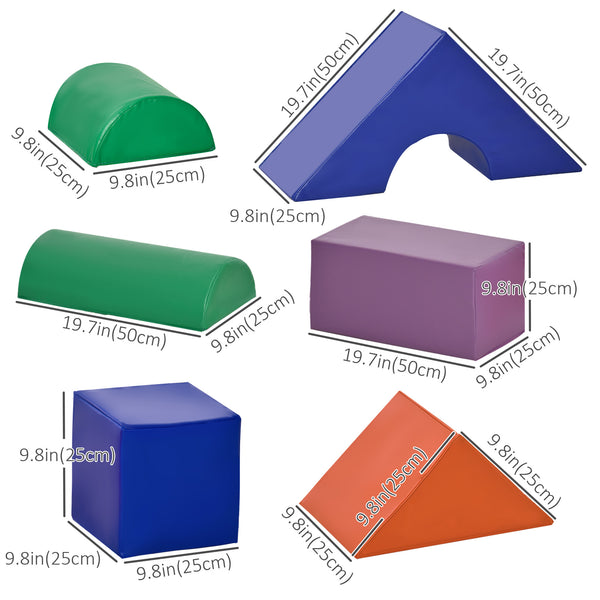 11 blocs de jeu souples pour grimper et ramper, multicolore