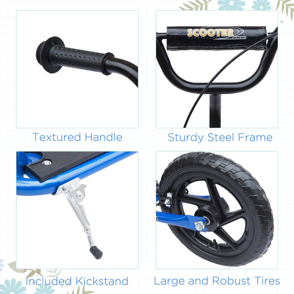 Trottinette avec pneu de 12 pouces, bleu