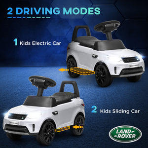 Land Rover 6V Toddler Ride-On with Musical Horn, White