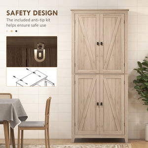 Meuble de rangement avec portes et étagères, beige