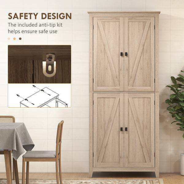 Meuble de rangement avec portes et étagères, beige