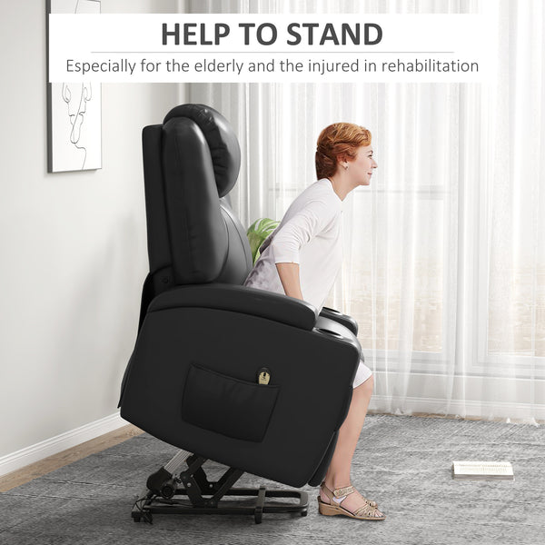 Fauteuil inclinable électrique pour personnes âgées avec repose-pieds, gris