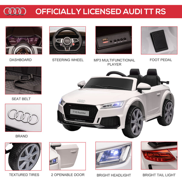 6V car with remote control, white