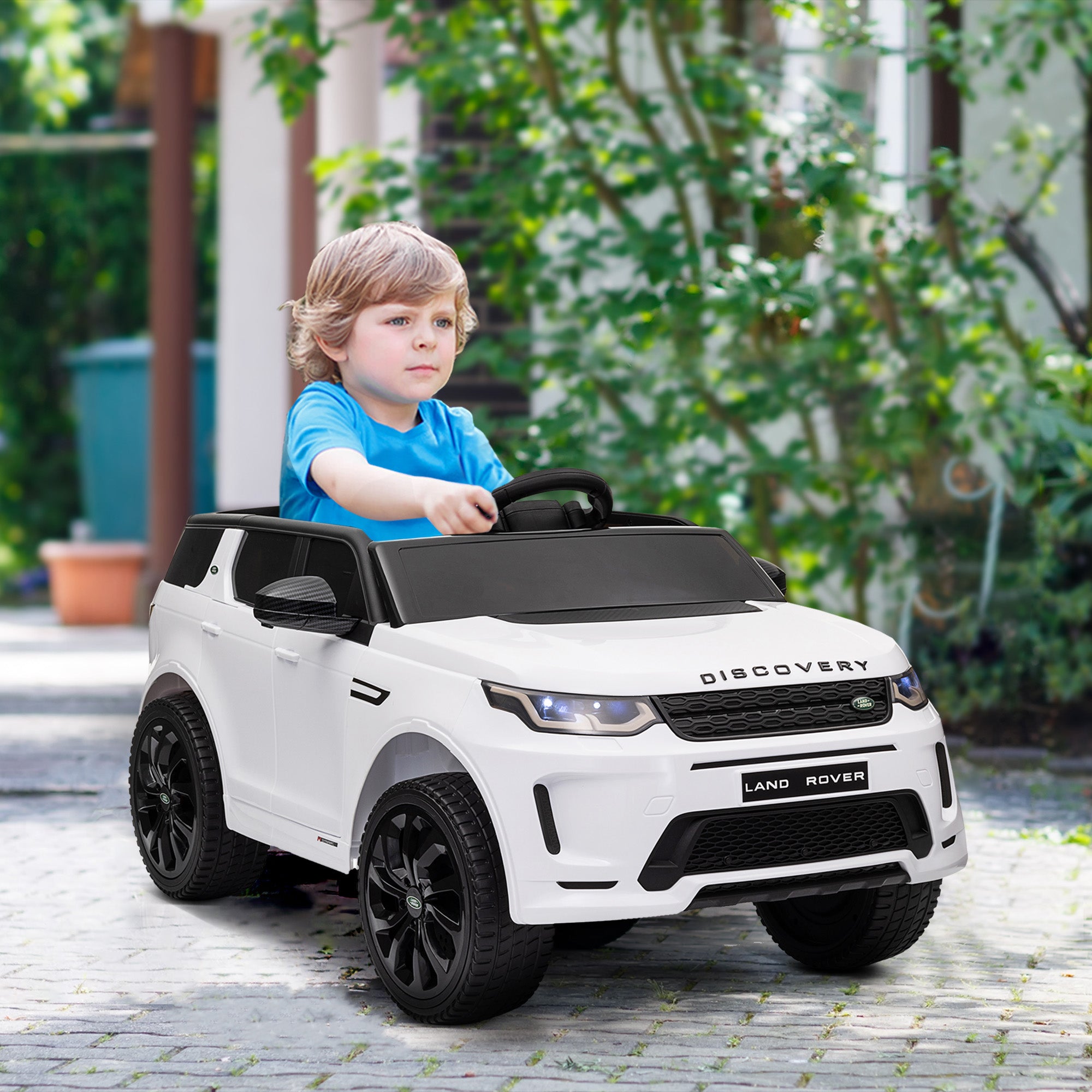 AIYAPLAY Voiture électrique Land Rover Discovery – Licence Officielle – 12V, 2 Moteurs, Télécommande 2,4G, Démarrage Progressif, USB, Musique, LED – Rose – Pour Enfants De 3 à 6 Ans
