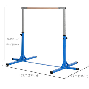 Barre de gymnastique professionnelle pour enfants, bleu