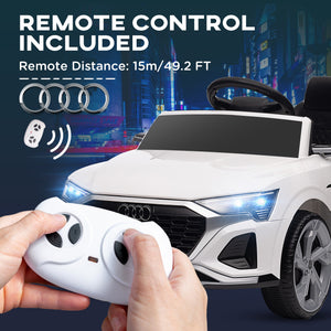 Licensed Audi Q8 Etron Sportback 12V with remote control, white