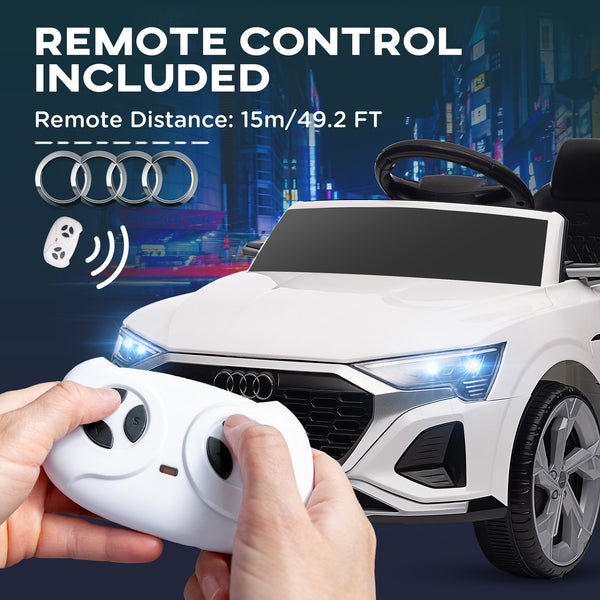 Licensed Audi Q8 Etron Sportback 12V with remote control, white