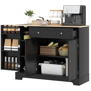 Buffet moderne avec tiroir, étagère réglable, 3 portes, pour salle à manger, noir