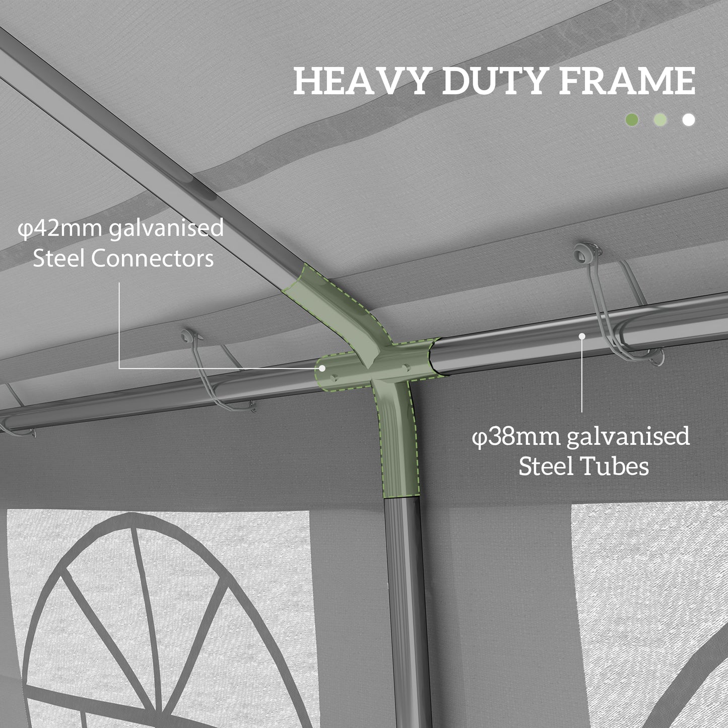 32'x16' Steel Reception Tent, White