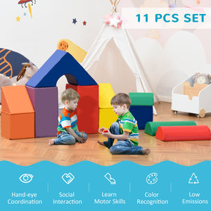 11 blocs de jeu souples pour grimper et ramper, multicolore