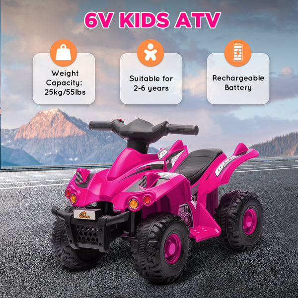 6V mountain bike with music, pink