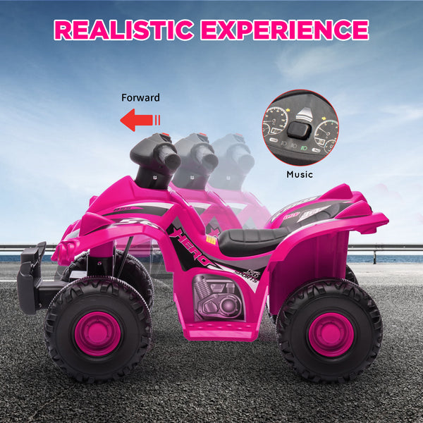 6V mountain bike with music, pink