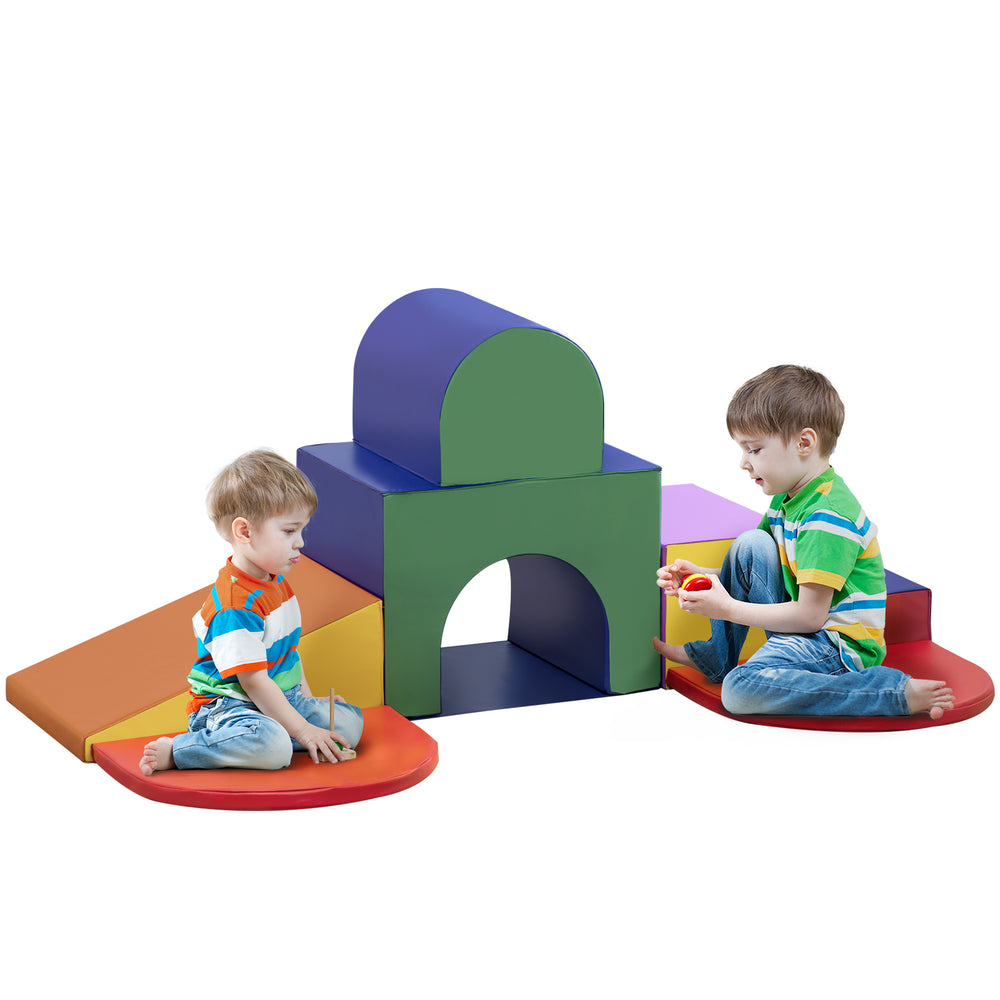 7 blocs d'escalade en mousse pour tout-petits, multicolore