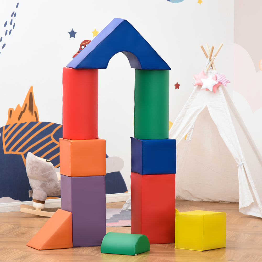 11 blocs de jeu souples pour grimper et ramper, multicolore