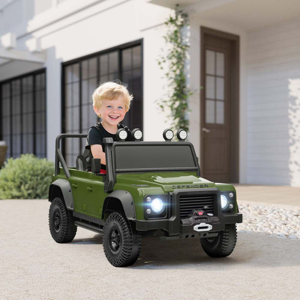 Licensed Land Rover 12V with remote control, dark green