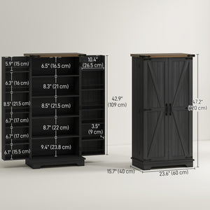 Meuble de rangement pour garde-manger, noir