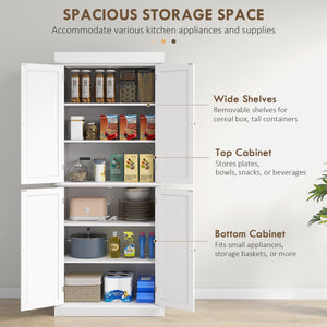 Kitchen cabinet with 4 doors, white