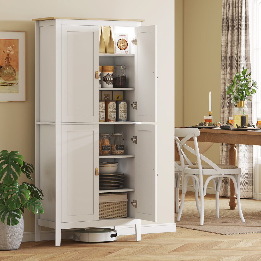 Meuble de rangement avec détecteur de mouvement et éclairage LED, blanc