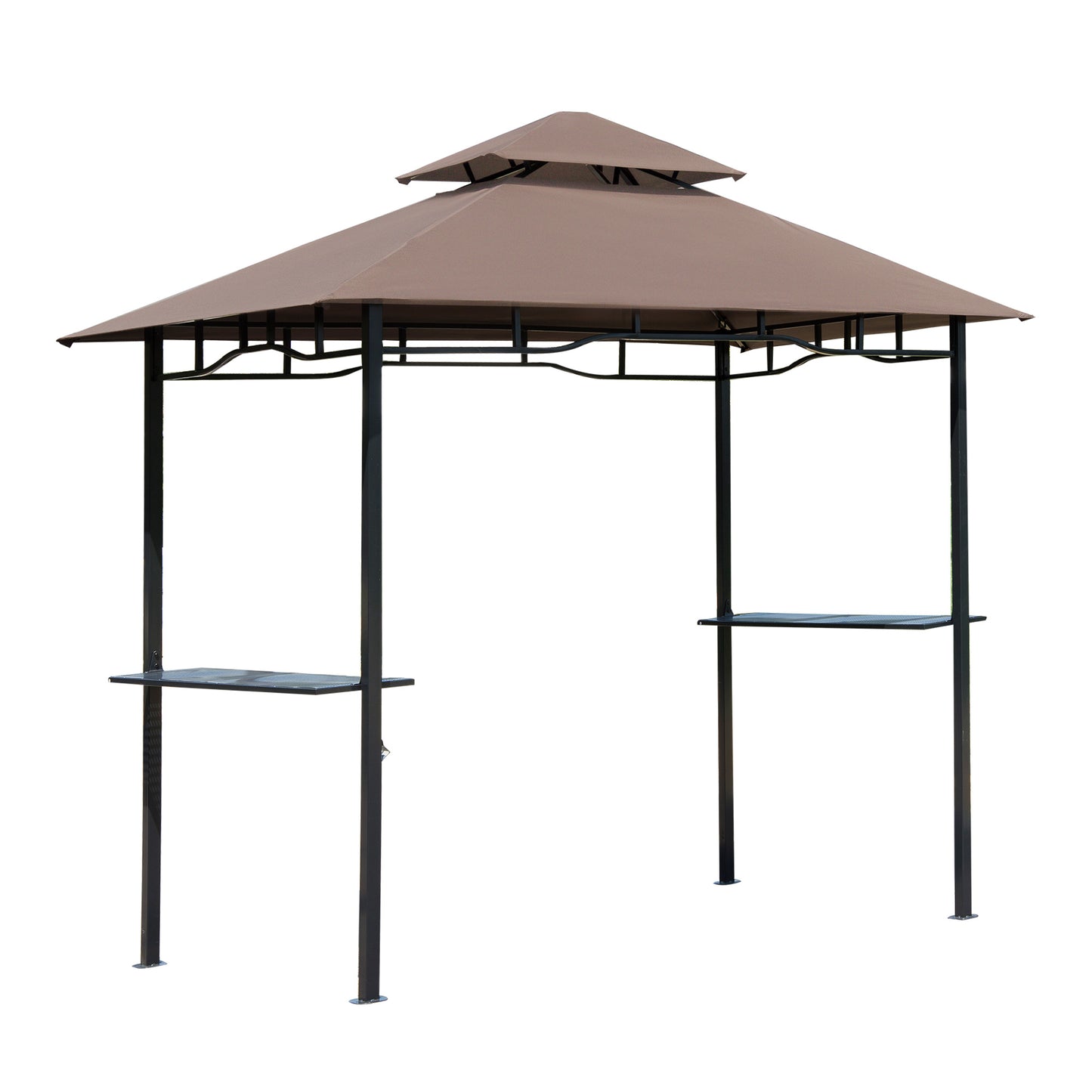 8' x 5' BBQ Tent with Two Tier Canopy for Outdoor Sun Shade