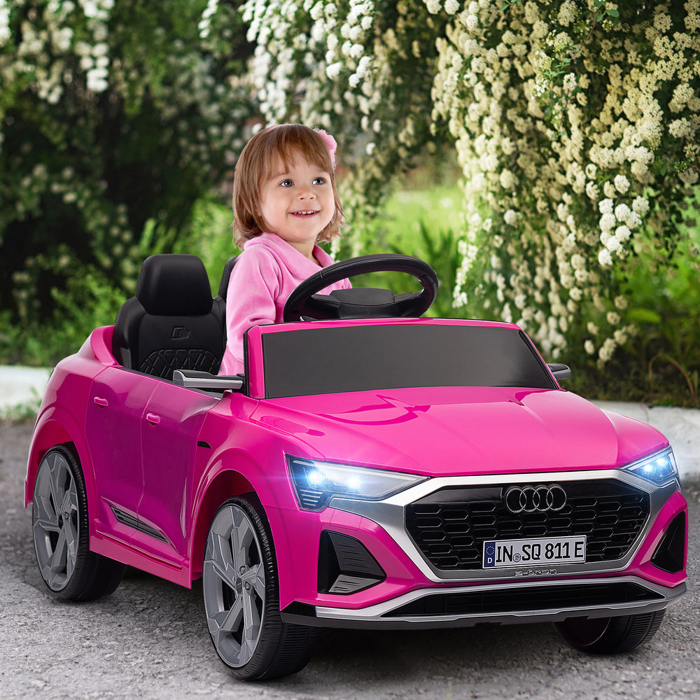 Audi Q8 Etron Sportback 12V sous licence, rose
