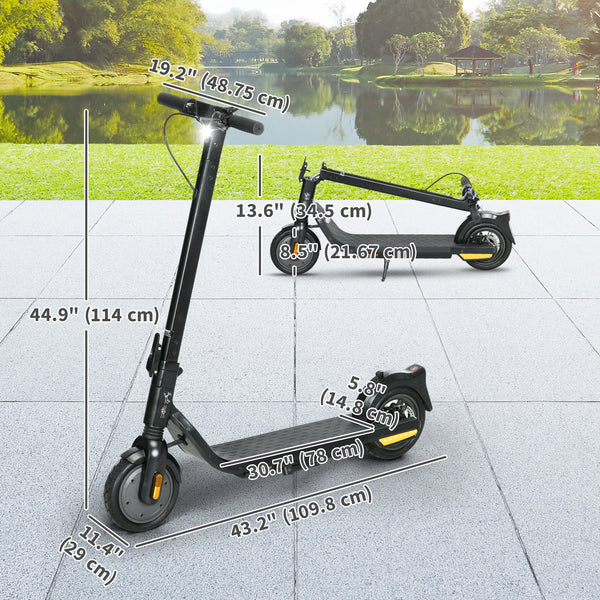 Trottinette électrique pliable avec éclairage, noir