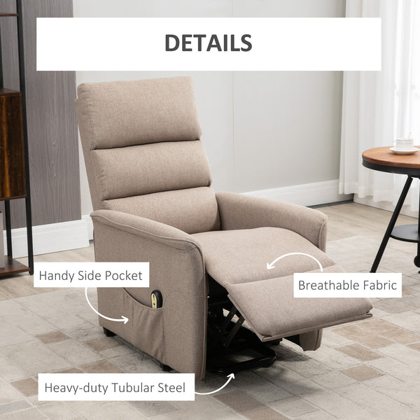 Fauteuil releveur pour personnes âgées, beige