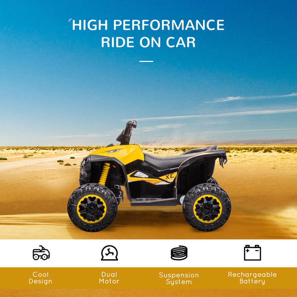 12V quad with music, yellow