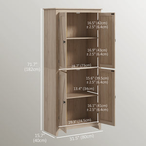 Meuble de rangement avec portes et étagères, beige