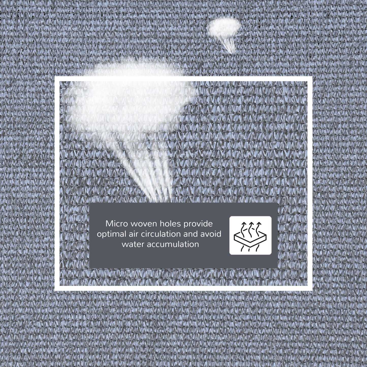 Voile d’ombrage rectangulaire extérieur – Protection solaire anti-UV, gris