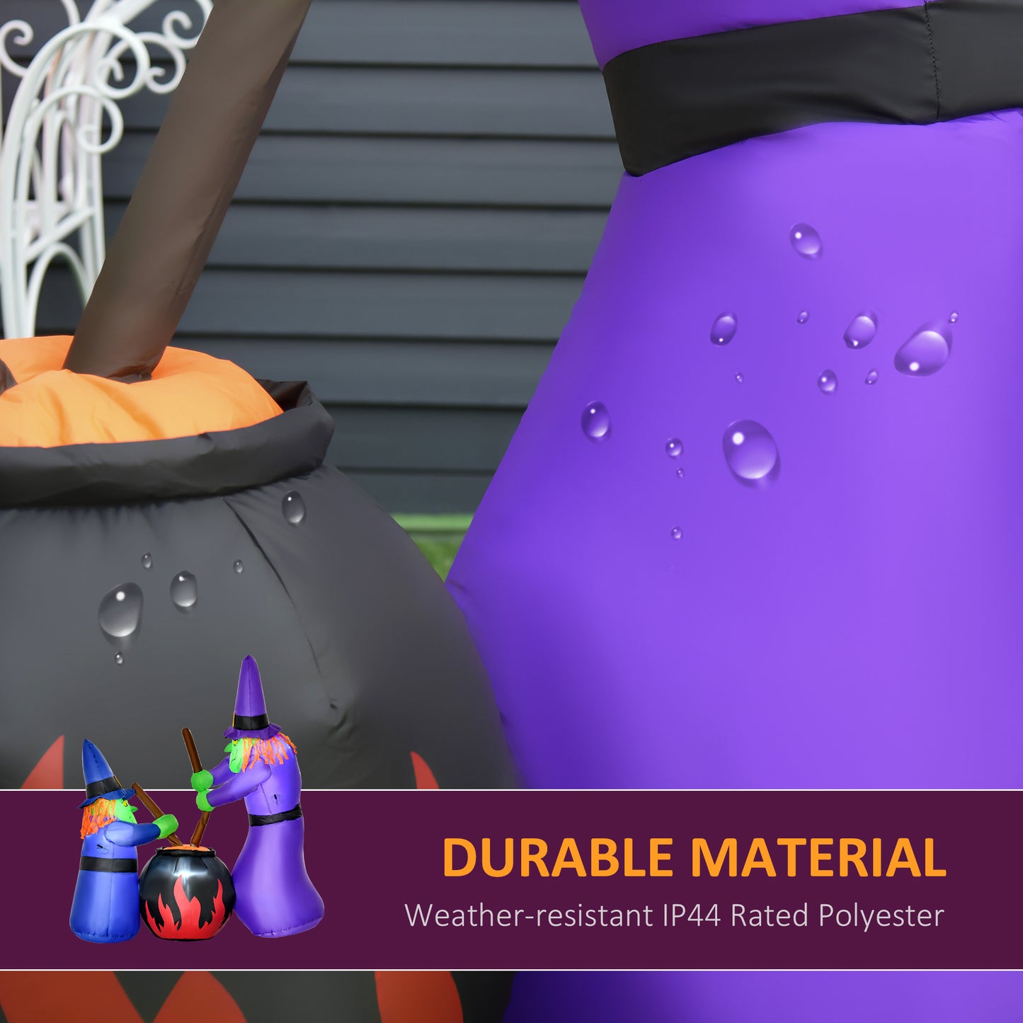 Gonflable Halloween deux vieilles sorcières et potions magiques décoration avec LED