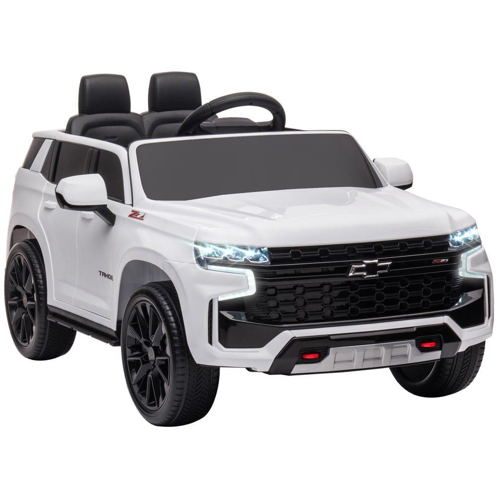 Licensed Chevrolet Tahoe 12V with Parental Remote, White
