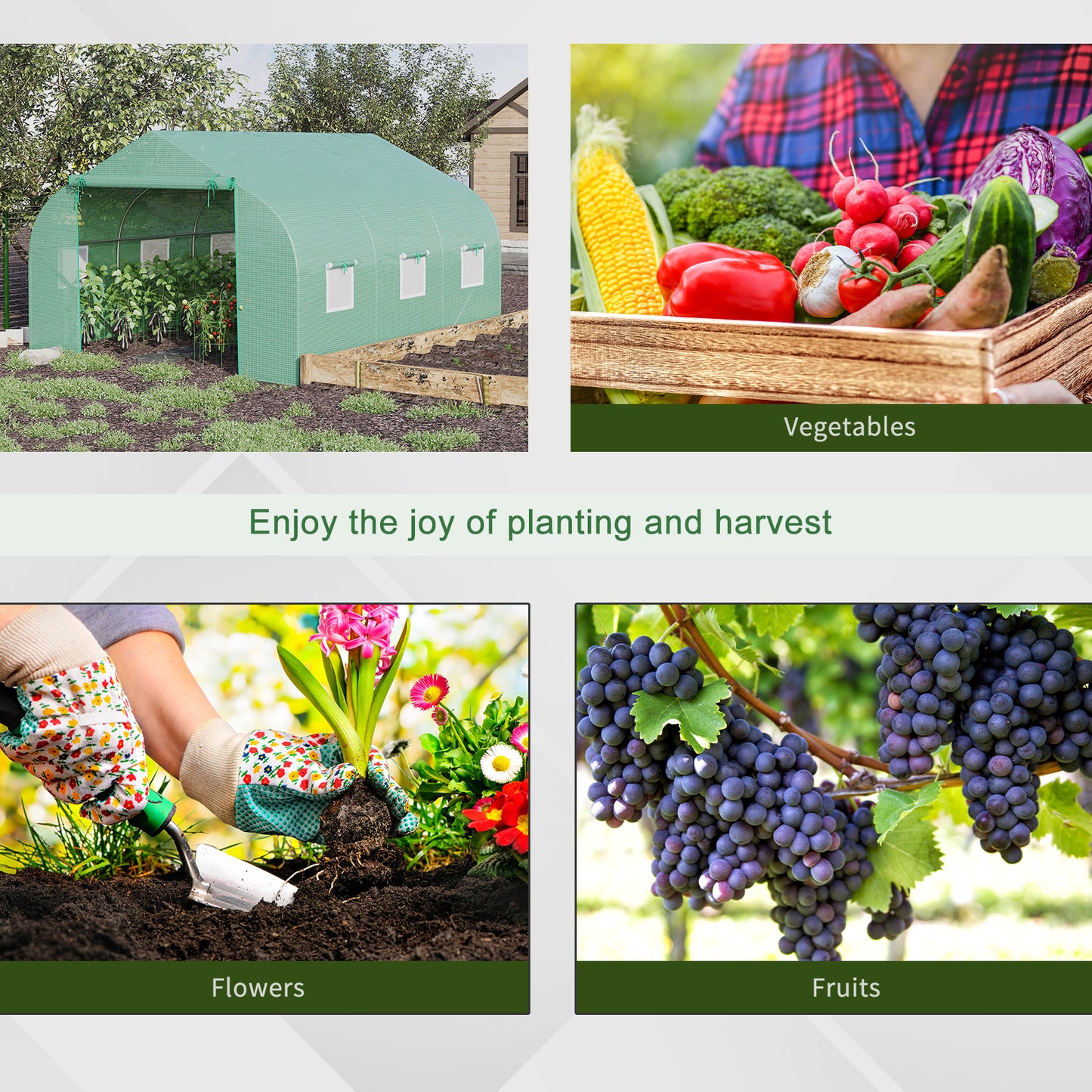 Outsunny Outdoor Greenhouse, Walk-in Greenhouse, Portable Greenhouse, Greenhouse for Garden Plants, Flowers and Seeds, with Premium Steel Frame 4.7