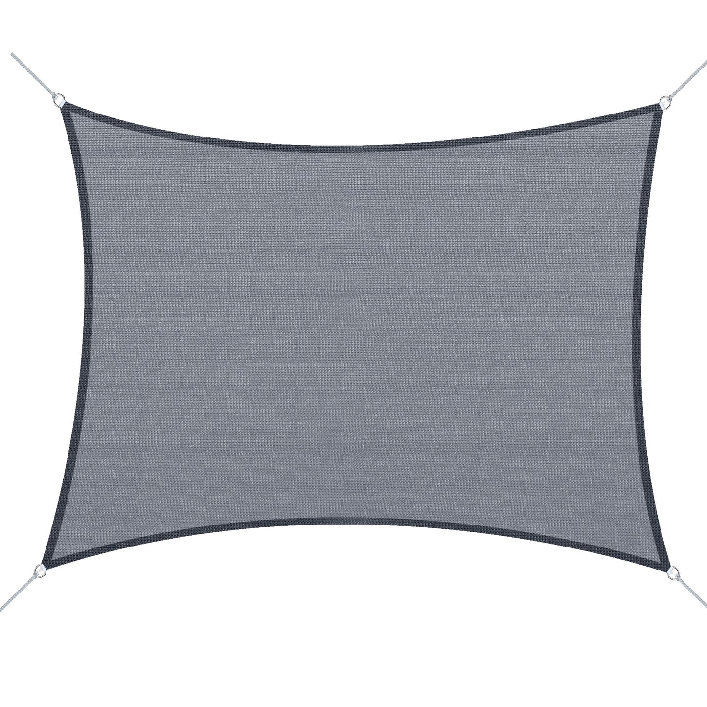 Voile d’ombrage rectangulaire extérieur – Protection solaire anti-UV, gris
