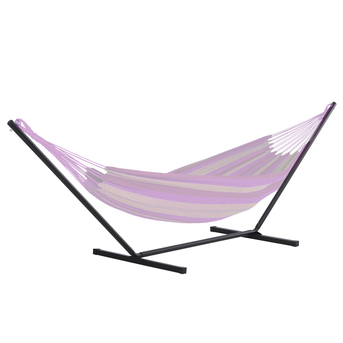 Extra Long Hammock Stand 11.8ft Long Heavy Duty Metal Frame Easy Setup Black