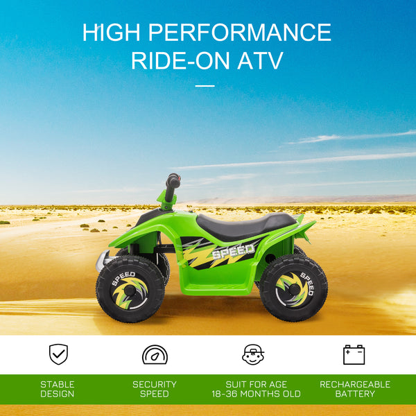 6V battery quad, green