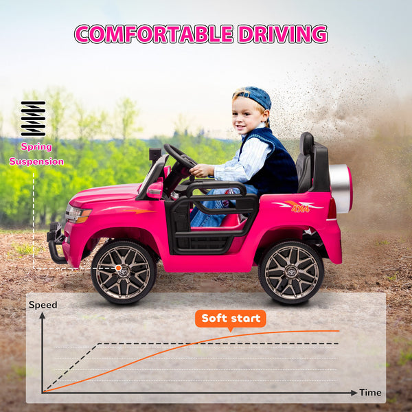 Toyota Land Cruiser 12V with remote control, pink