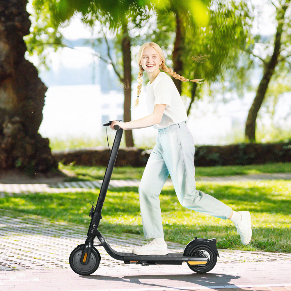 Trottinette électrique pliable avec éclairage, noir