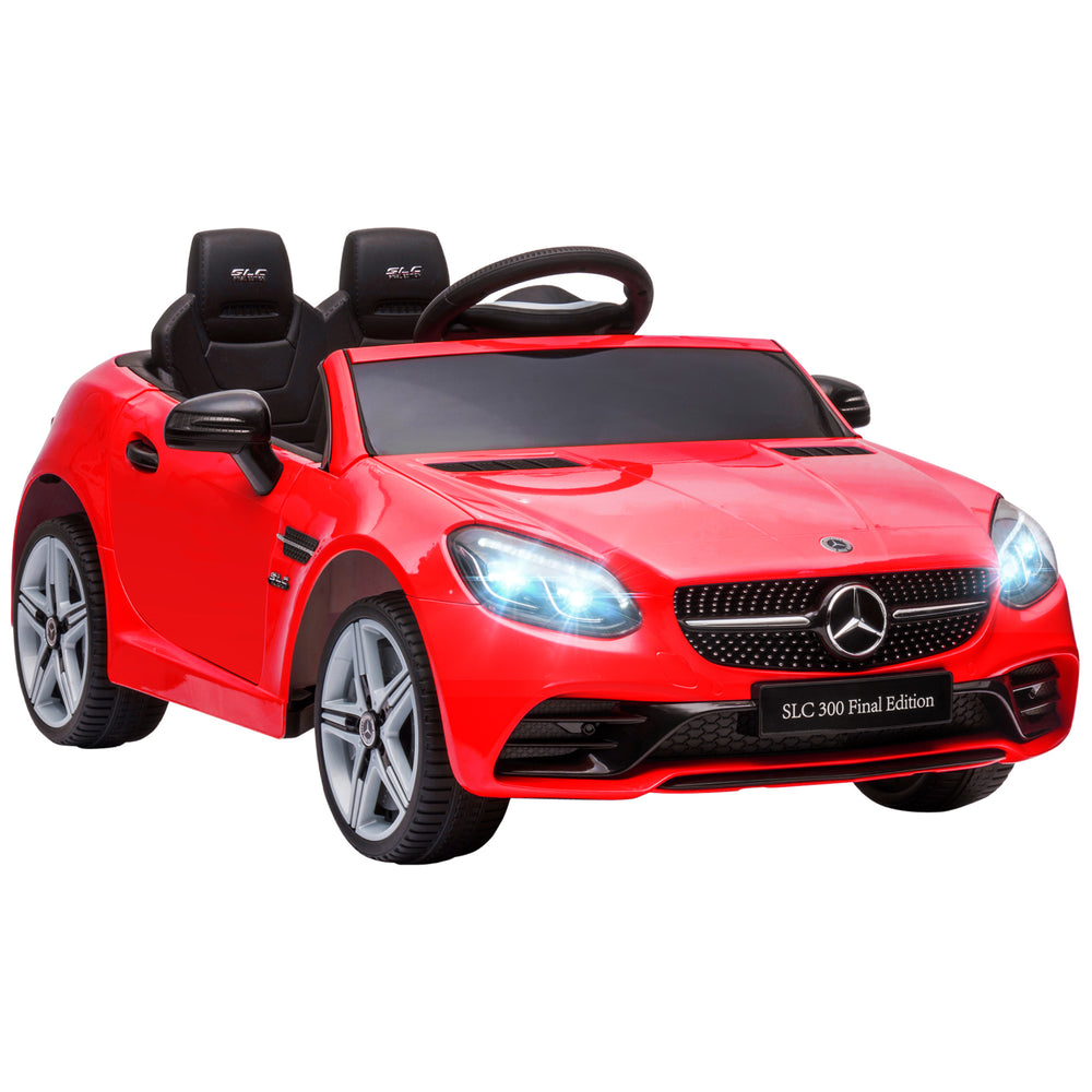 Voiture 12 V avec télécommande parentale et deux moteurs, rouge