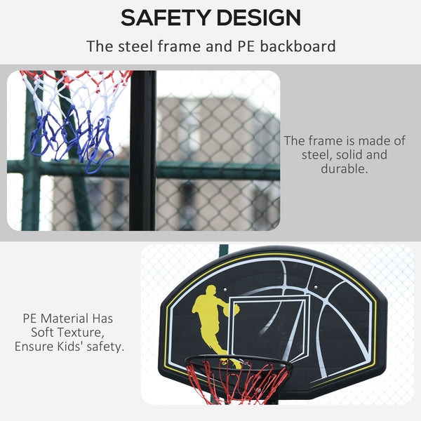 Panier de basket-ball portable réglable de 6,5 à 10 pieds