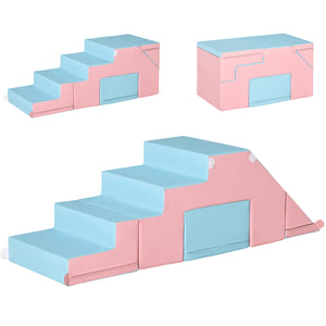 Ensemble de jeu 2 pièces en mousse pour enfants, bleu/rose