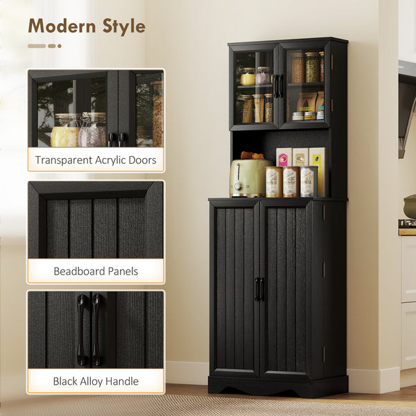 Meuble de rangement avec 8 étagères, noir