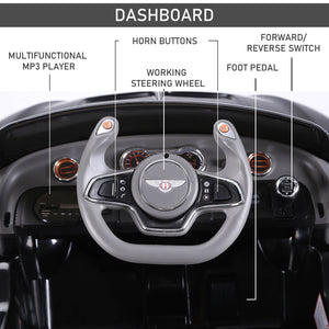 Bentley 12V avec télécommande parentale, noire