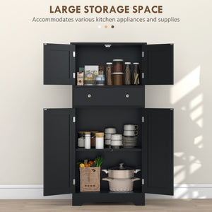 Meuble de rangement de cuisine, noir