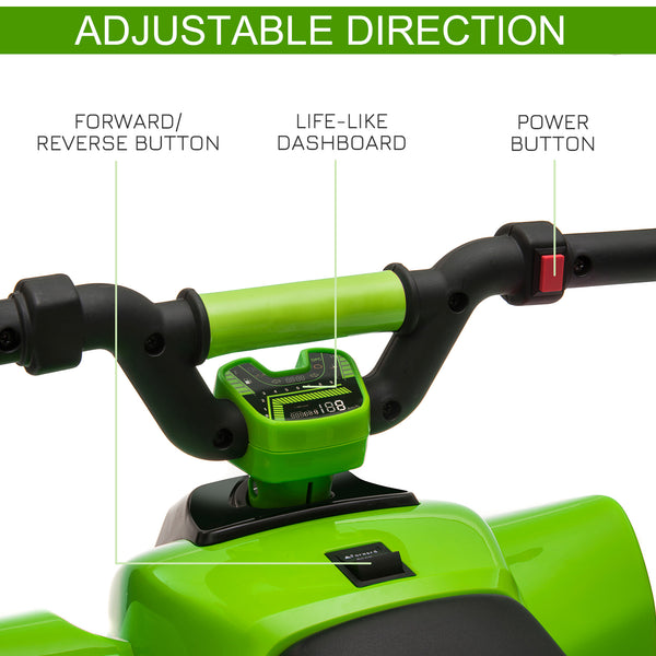 6V battery quad, green