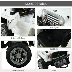 Jeep 12V with remote control, white