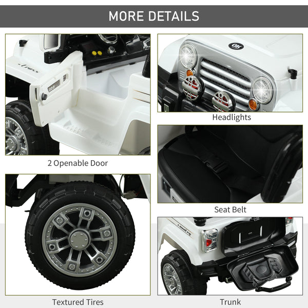 Jeep 12V with remote control, white