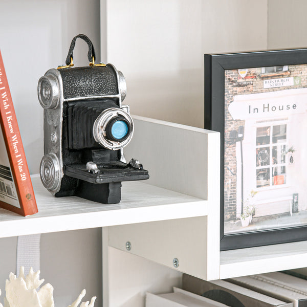 Bibliothèque haute à 6 niveaux moderne, blanche