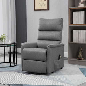 Fauteuil releveur pour personnes âgées inclinable électrique avec télécommande, gris foncé