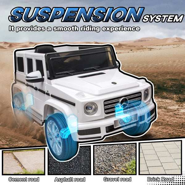Mercedes Benz G500 12 V avec télécommande, blanche